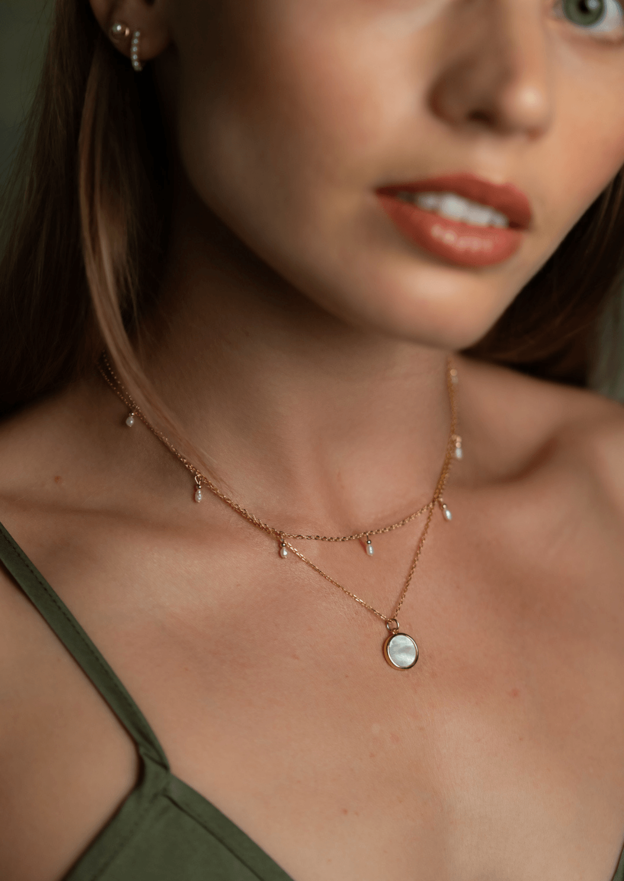 Izabel' Crystal Opal 14ct Gold Necklace - Black Star Opal